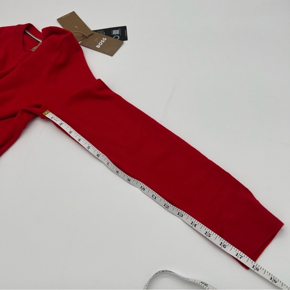 BOSS Hugo Boss Red Superfine Merino Wool Sweater – Size Medium – New with Tags - Picture 12 of 12